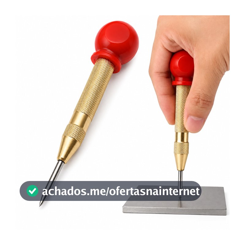 Punção Automático de Impacto Marcador Centro Furo Metal Ferro Aço Chapa Serralheiro Sem Martelo Alta Precisão Profission