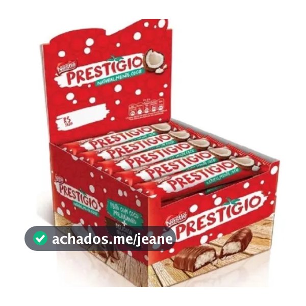Chocolate Prestígio Caixa Com 30 Unidades De 33gr Nestle