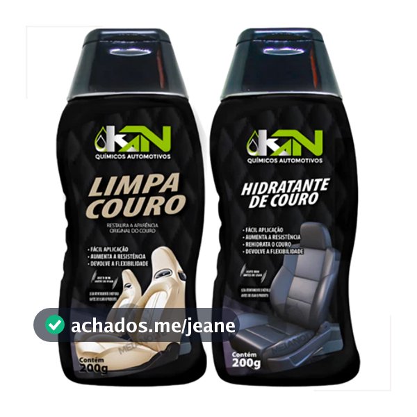 Hidratante de Couro e Limpa Couro Automotivo para Bancos Cadeiras Gamer Bolsas Sapatos Sofás