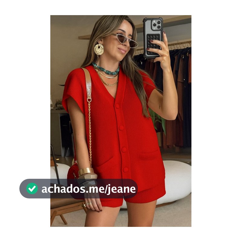 Conjunto feminino Trico shorts e max colete blusa regata Moda feminina