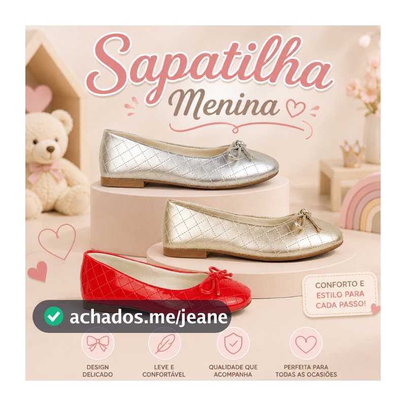 Sapatilha Infantil Meninas Boneca Confortável Feminina Clássica Blogueirinha