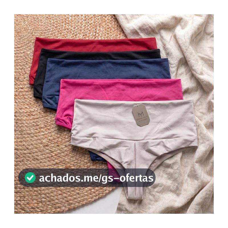 Kit 3 Calcinha Modeladora Cós Alto Fio Duplo NÃO MARCA PROMOÇÃO