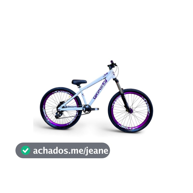 Bicicleta Gios 4trix Branco/Roxo Para Grau Aro 26 Top