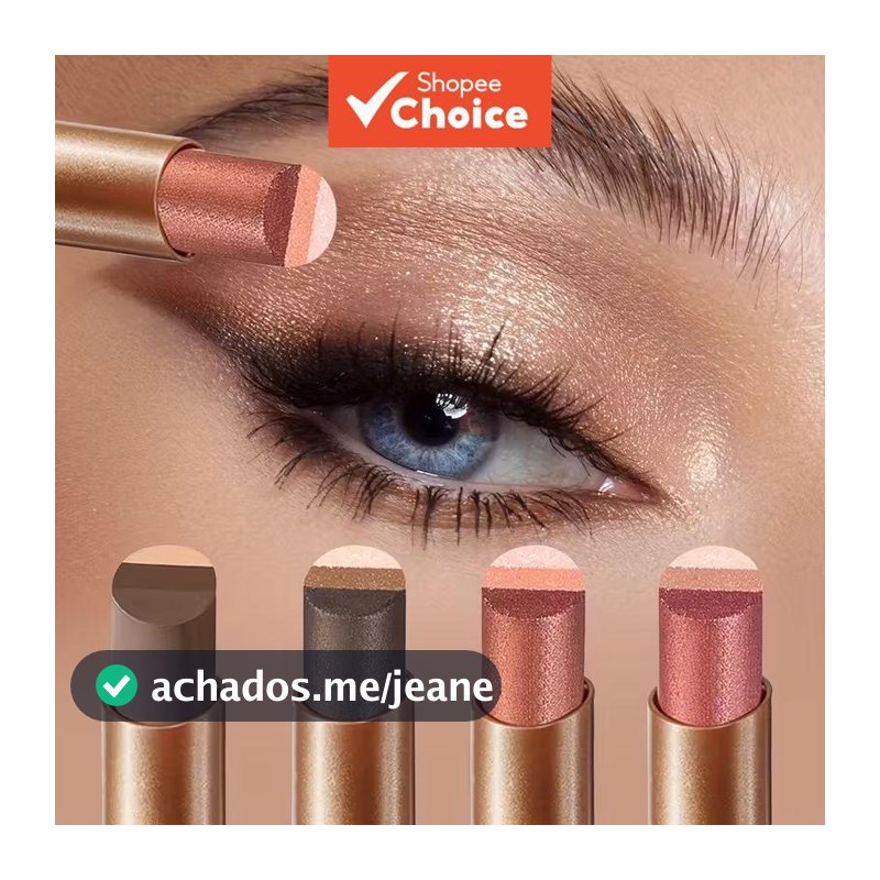 Bastão de Sombra com Textura Suave, Fácil de Misturar, Longa Duração, Impermeável e Portátil para Maquiagem dos Olhos