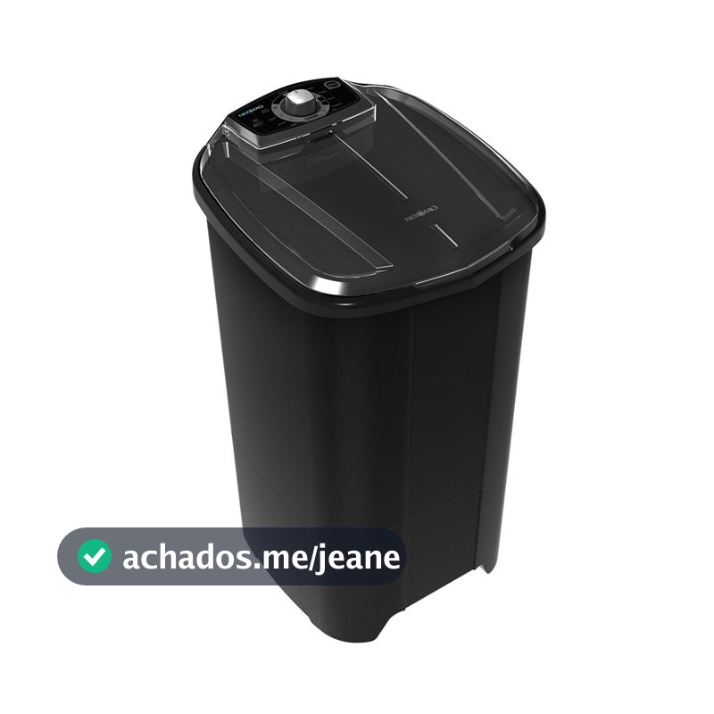 Tanquinho/Máquina de Lavar Roupas Semi-automática 10kg Newmaq, Preto