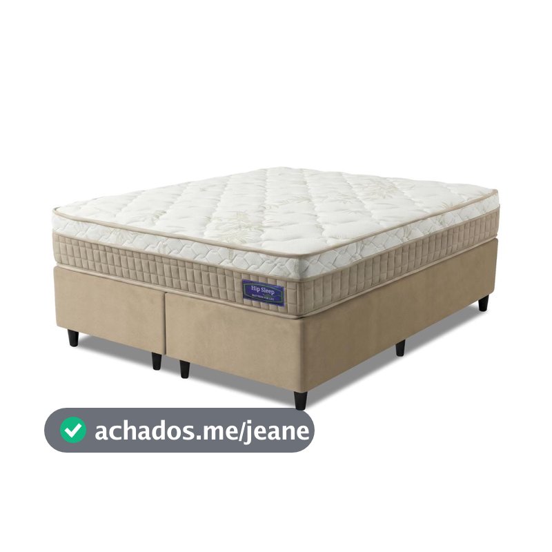 Cama Box Colchão Queen Molas Ensacadas Euro In Natural Confort 158x198x63cm