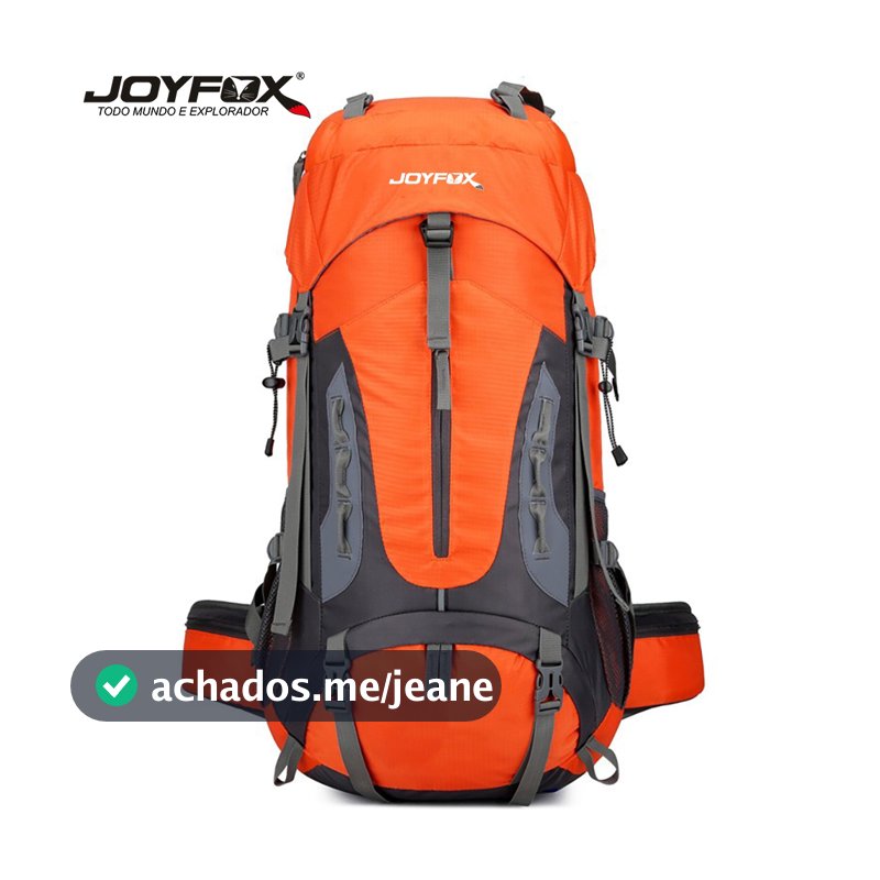 Mochila 70L Impermeavel Trilha Camping Viagem Reforcada 65+5L Cor Laranja Desenho Do Tecido Nylon