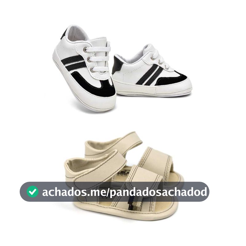 Kit Combo 2 Pares Sapatinhos Bebê Tênis e Samba Unissex