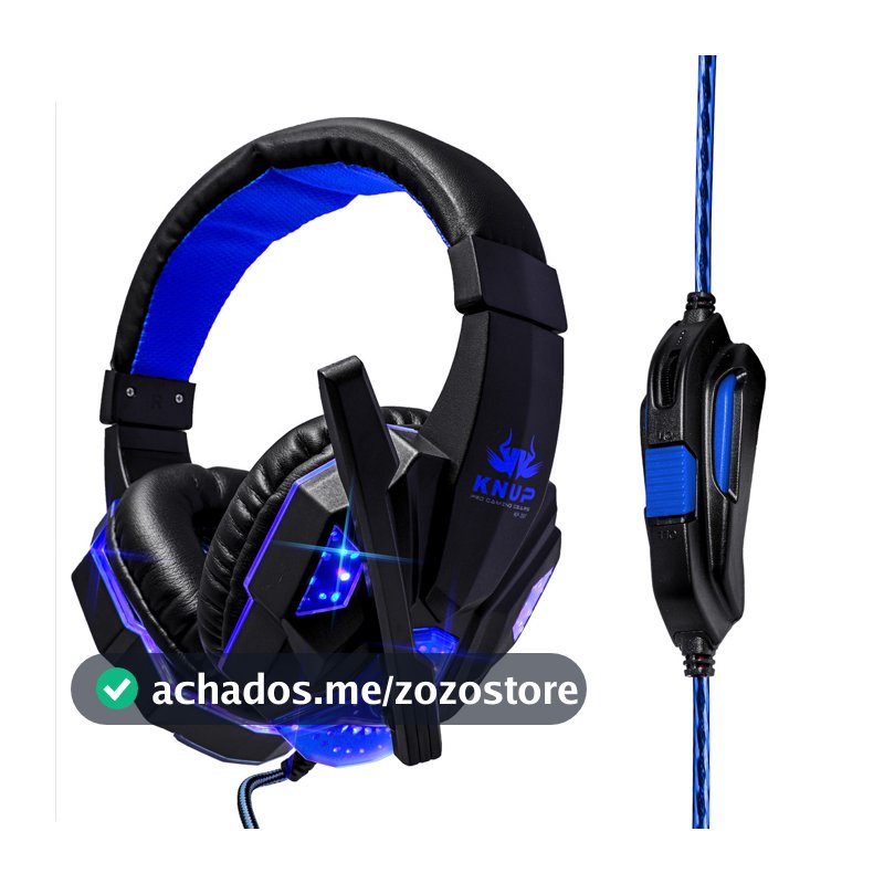 Fone Headset Gamer Led 7.1 Microfone Controle Profissional Jogo Pc Note USB P2