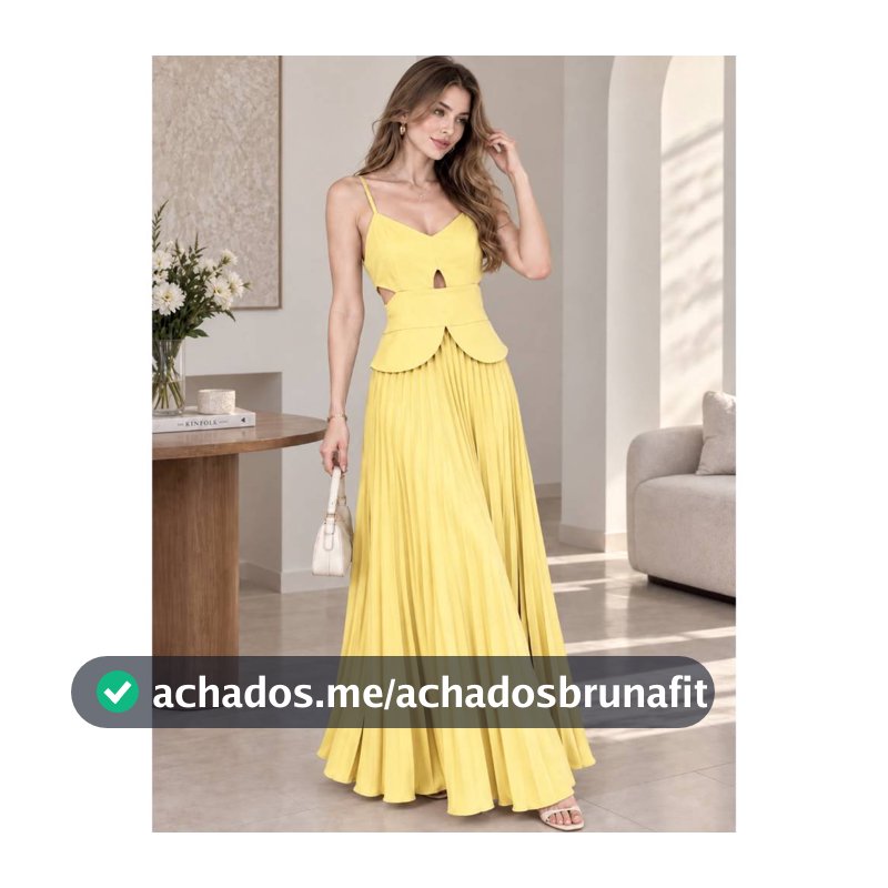 Vestido Longo Feminino Plissado com Recortes na Cintura, Alça Fina e Decote V Elegante para Festa e Casamento