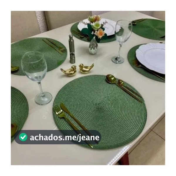 Kit 4 ou 6 Jogo Americano Souplast Redondo Jantar Mesa Posta Cozinha 38cm