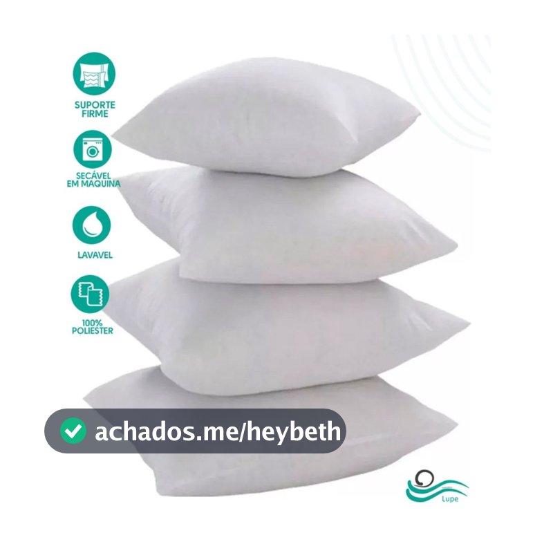 KIT ENCHIMENTOS PARA ALMOFADAS 45X45 FIBRA SILICONADA VIRGEM ANTIALÉRGICO ANTIÁCARO