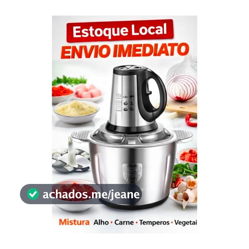 2L/3L Picador De Alimentos Moedor De Carne Mixer Elétrica Processador Cozinha Casa Alho - 110v-220v