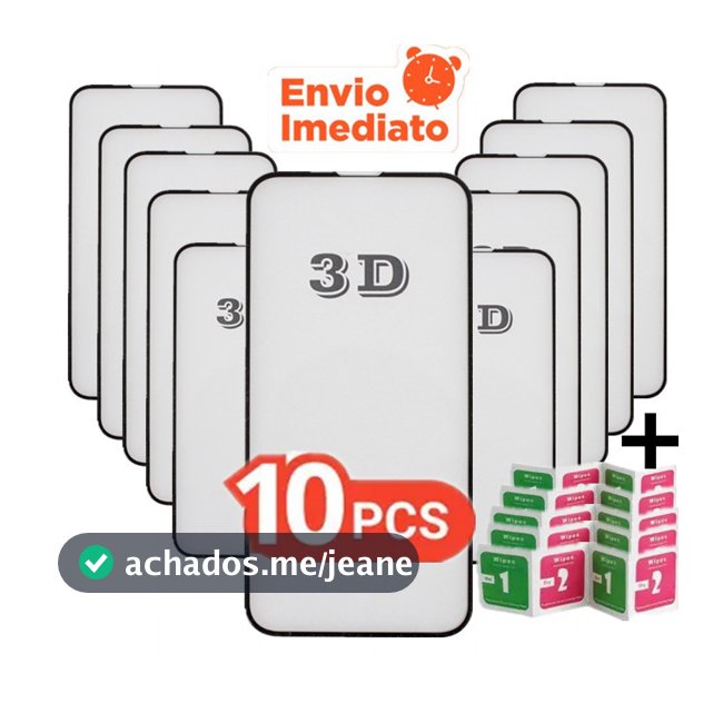 Kit 10 Película De Vidro 3D Temperado Para Xiaomi Poco X3/X3 PRO X4/X4 PRO X4GT X5/X5 PRO X6/PRO X7 PRO