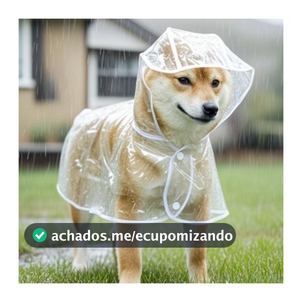 Capa de Chuva Pet Impermeável Proteção Cachorro Grande Médio Pequeno Porte Passeio Chuva JUMP
