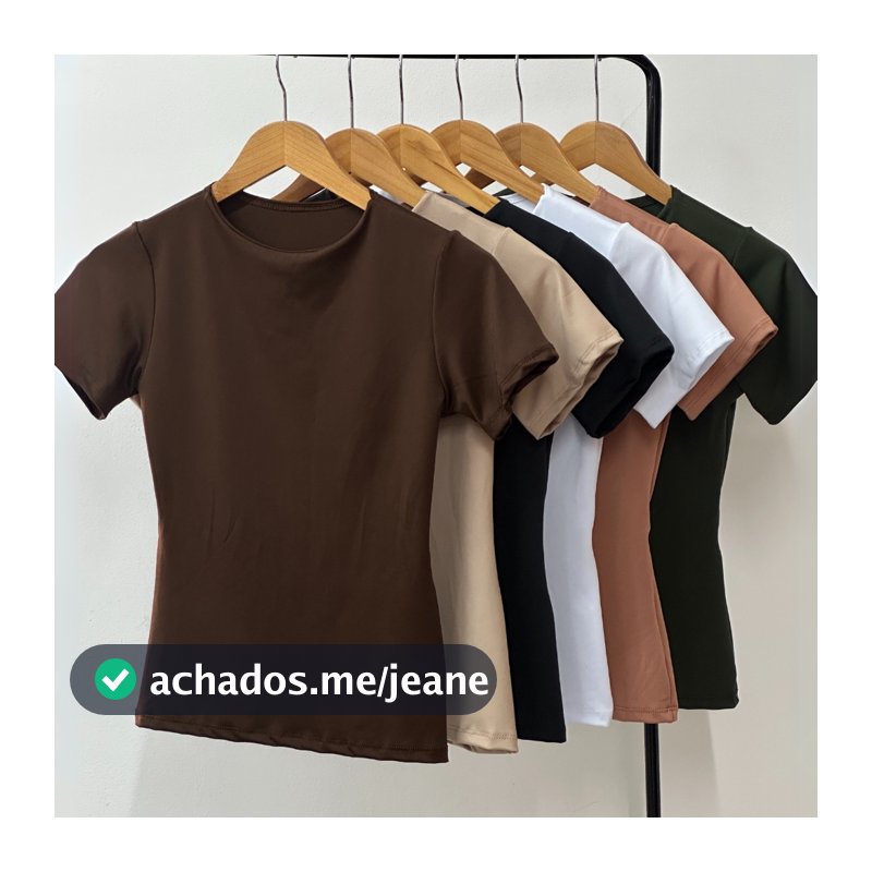 Blusa Blusinha Feminina Suplex Duplo Básica Elegante Blogueira Tendencia