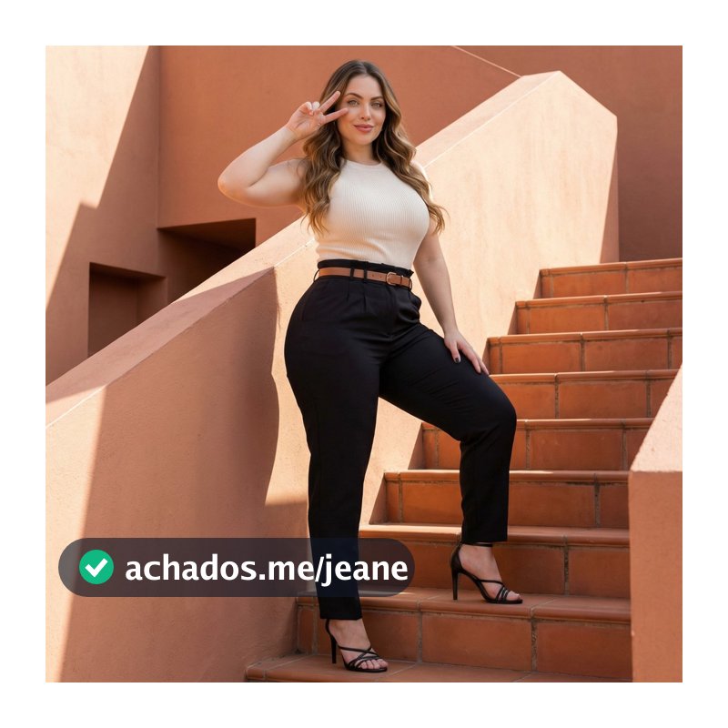 Calça Feminina Alfaiataria Social  Cintura Alta  Com Zíper Na Lateral Confortável