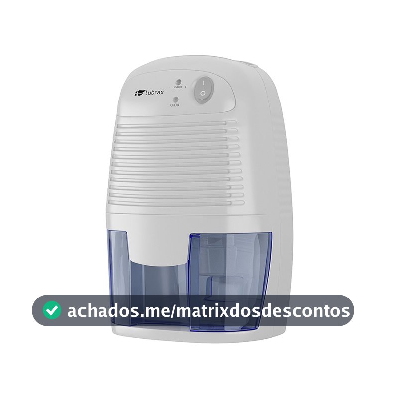 Mini Desumidificador de Ar Elétrico 127-220v Antimofo 500ml Tubrax