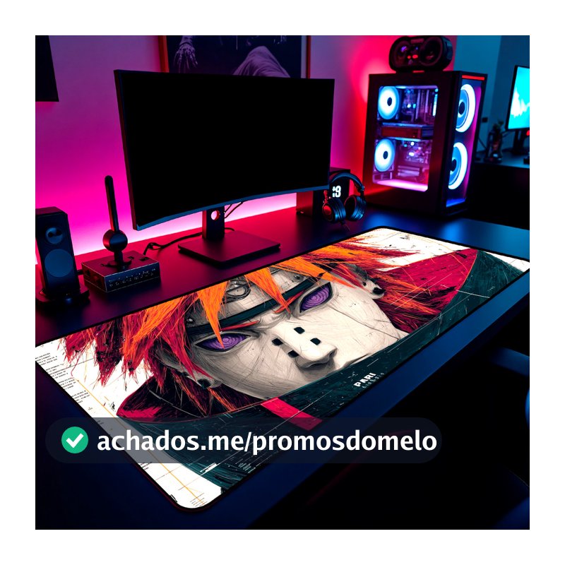 Mouse Pad Pain Akatsuki Gamer 65x30cm / 80x40cm / 90x50cm / 120x60cm Borda Costurada