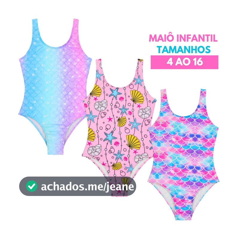 Maiô De Natação Infantil E Juvenil Menina Praia Piscina Roupa De Banho Reforçado Escolar 4 Ao 16