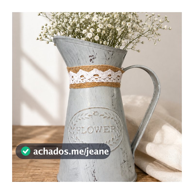 Jarra Decorativa de Lata Linha Farmhouse Decoração Cozinha vintage cottagecore