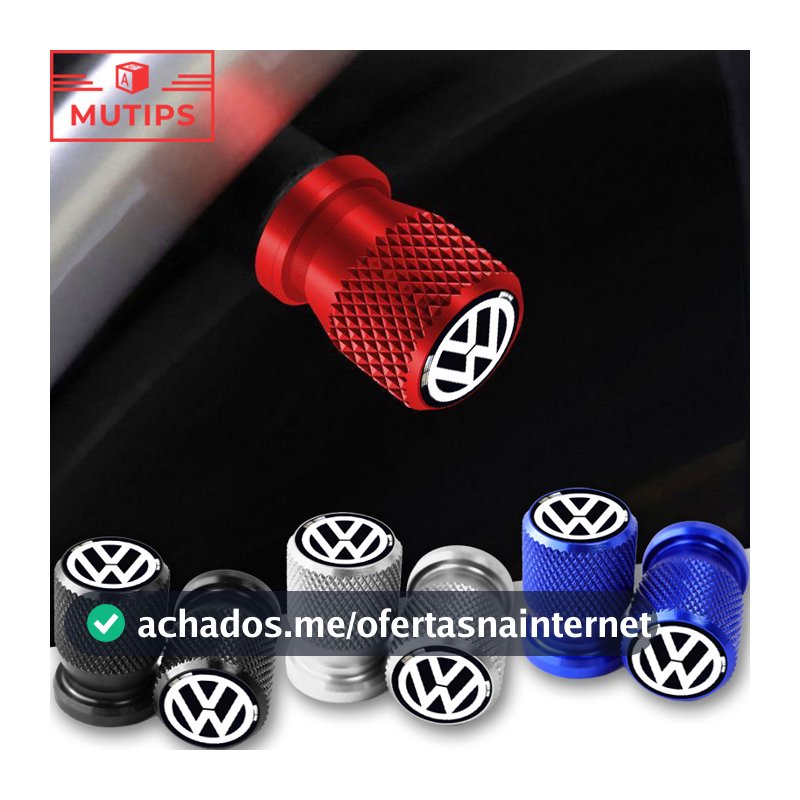 2/4 Pcs Tampa Da Válvula Do Pneu De Carro Volkswagen De Ar Haste Roda Metal À Prova De Poeira Para VW Polo T-Cross Gol S