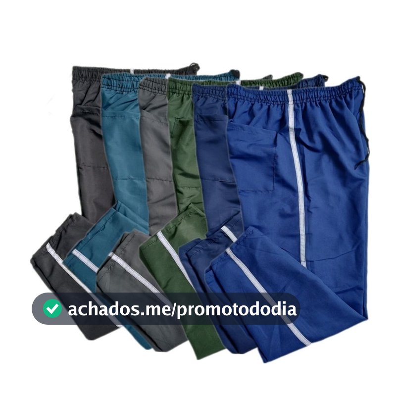 Kit 5 calças de Tactel de 1 bolso ENVIO IMEDIATO