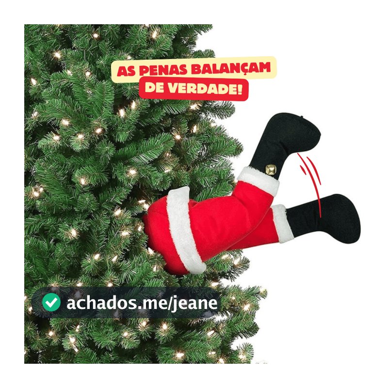 Pernas Papai Noel Mexendo Árvore de Natal Elétrica Luxo Premium