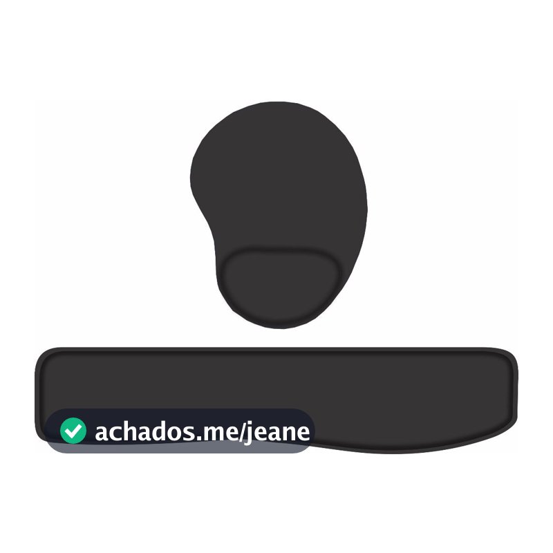 Kit Mouse Pad + Apoio de Teclado Ergônomico PRETO HOME OFFICE