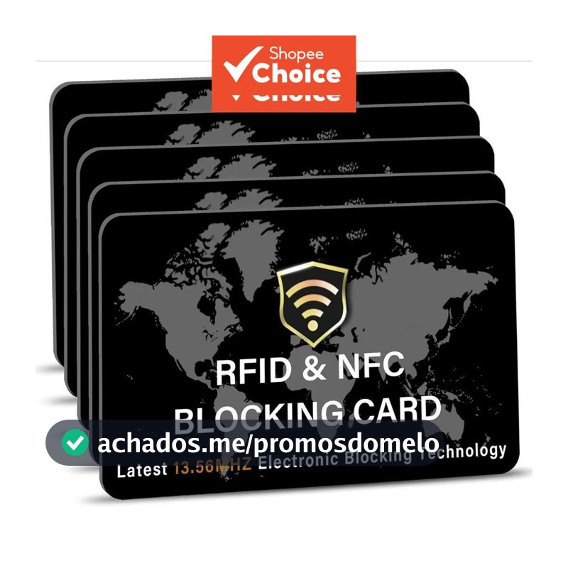 10/5 unidades Cartão de Bloqueio RFID, NFC sem contato para cartões de débito/crédito, ATM, passaporte, protetor com
