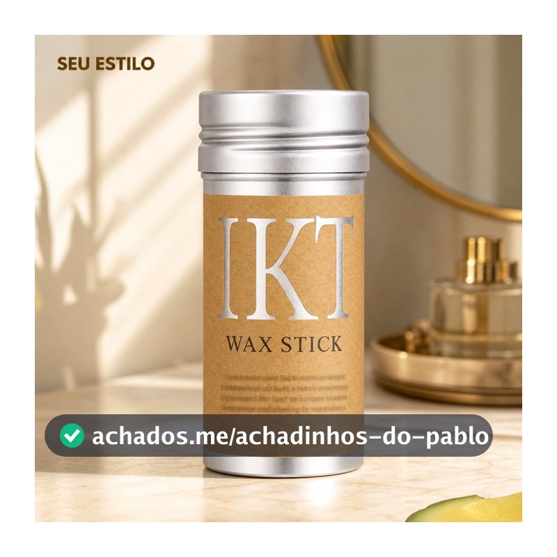 Bastão de Cera Capilar IKT Wax Stick Controla Fios Rebeldes Elimina Frizz Deixa Cabelo Alinhado para Penteados Perfeitos