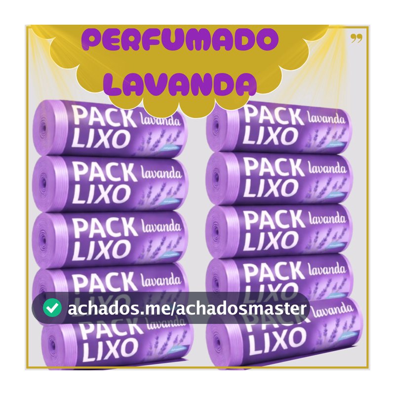 Kit Sacos de Lixo Lavanda Perfumado| Neutraliza Odor | Para Pia e Banheiro / Espanta Insetos