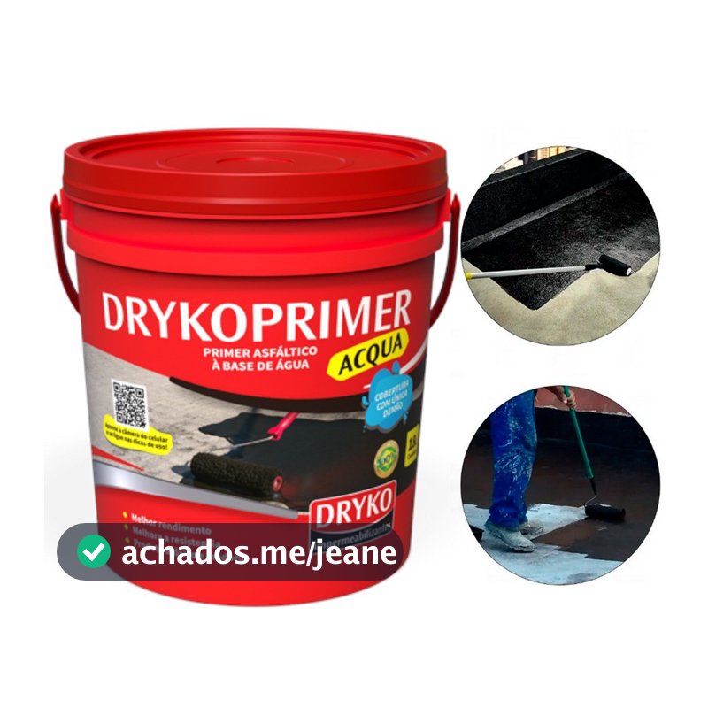 Primer asfáltico 18l para mantas e fitas asfálticas - DrykoPrimer