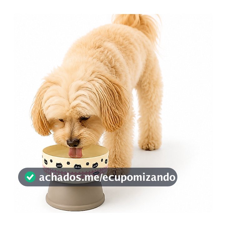 Kit 2 Comedouro Tigela Bebedouro Pet Elevado Alto Cães e Gatos 300ml
