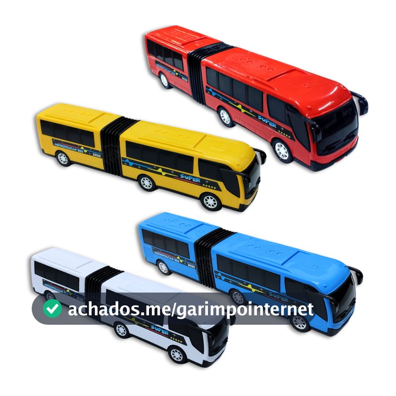 Ônibus Brinquedo Articulado Metropolitano Plástico Grande Educativo Carrinho