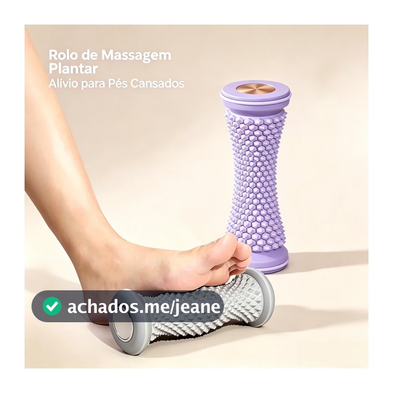 Rolo de Massagem para Fascia Plantar, Massageador Relaxante para Pés, Material TPR