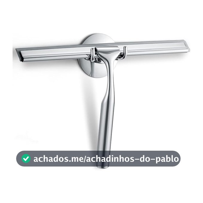 Rodo Rodinho Seca Box Vidro Pia Banheiro Cozinha Prata Luxo
