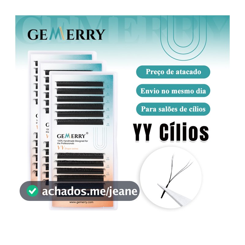 GEMERRY YY 3D 5D 6DW Cílios 12 Linhas 0.07 C D  Double Volume Brasileiro Olho De Cilios Para Extensão Lash Designer L