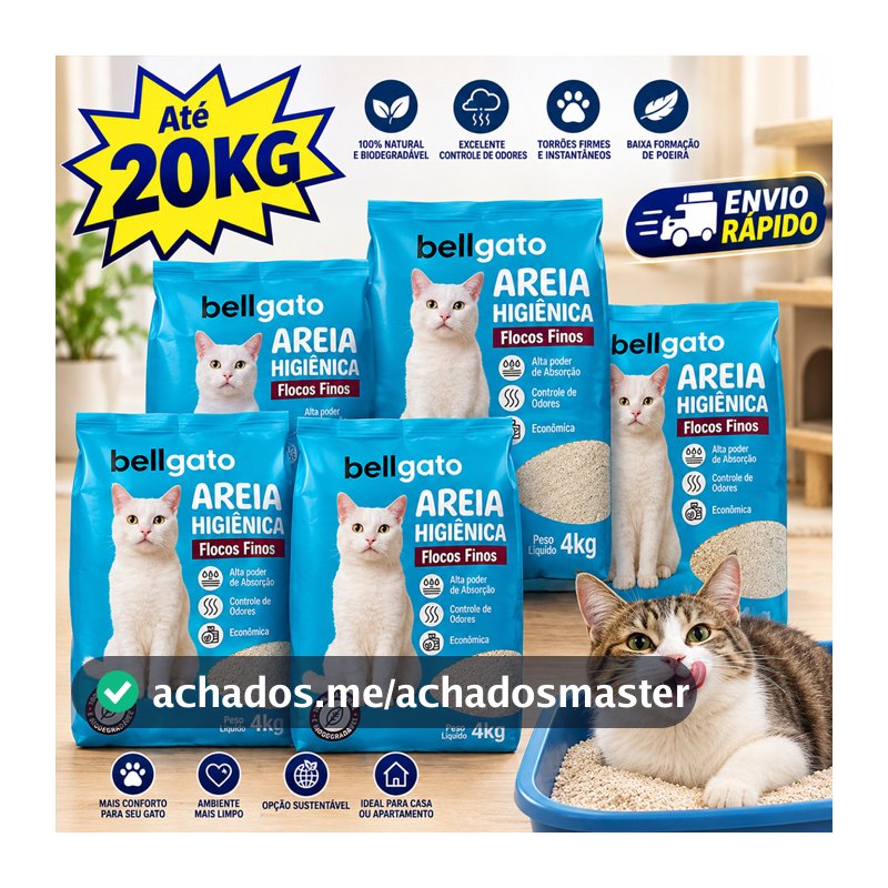 Areia Sanitária Natural Para Gatos Ecologica Areia de Gato Pra Caixa de Areia Para Gatos