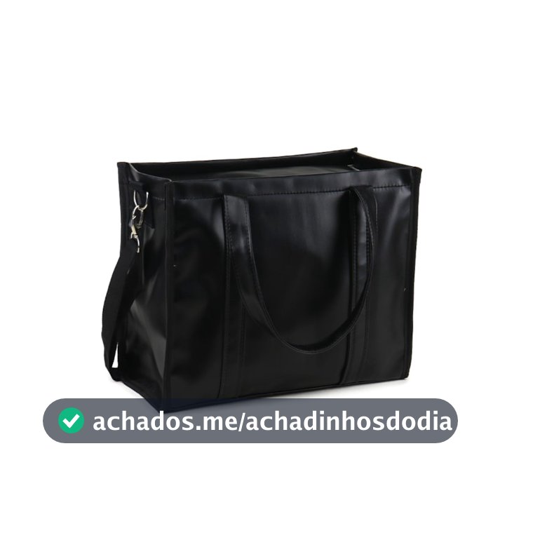 Bolsa Tote Midi com Alça Preta