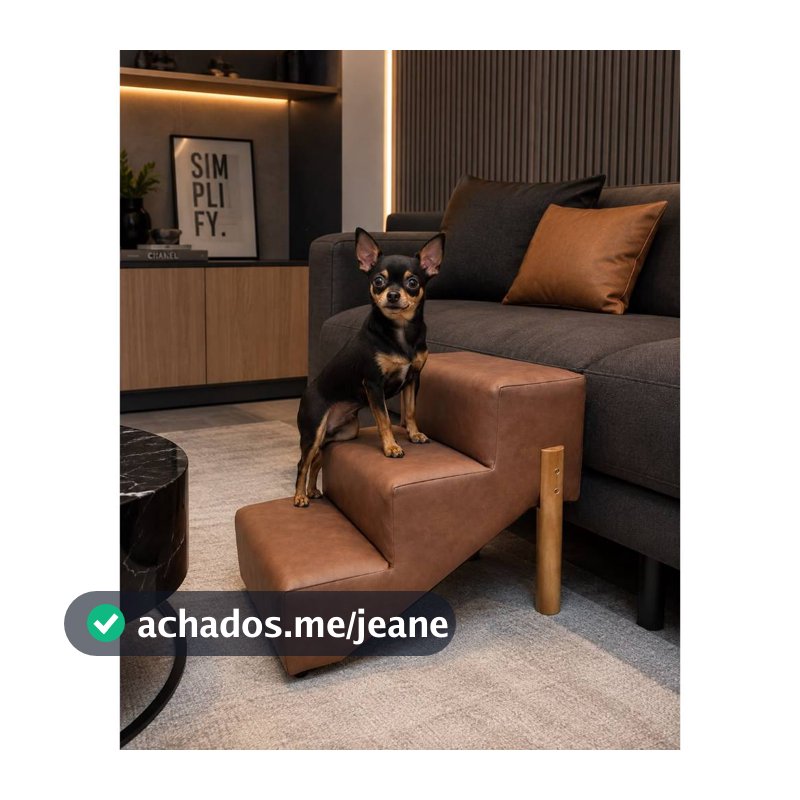 Escada Pet em Couro Premium para Sofá e Cama