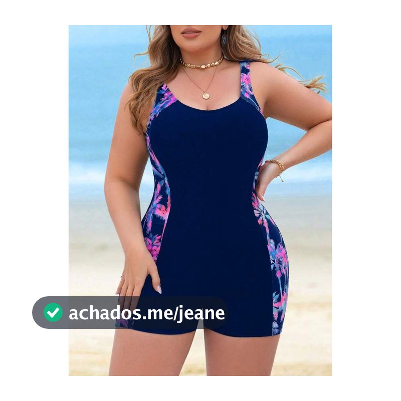 Swim Lushoire Plus Size Feminino Coqueiro Estampado Maiô De Uma Peça , Frente Única Lisa , Costas Nuas , Cintura Cinched