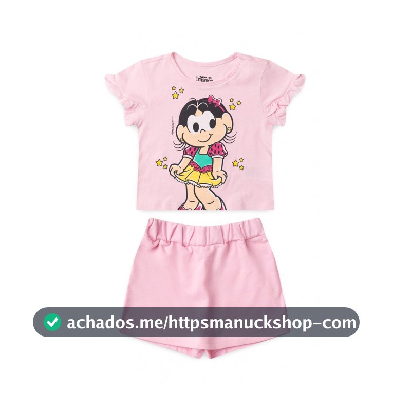 Conjunto Infantil Feminino Princesa Magali - Turma da Mônica