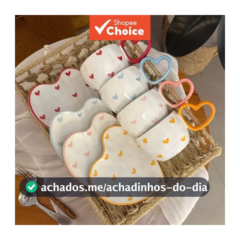 Conjunto de xícaras e pires de cerâmica pintadas à mão estilo coreano para café, ideal para presente