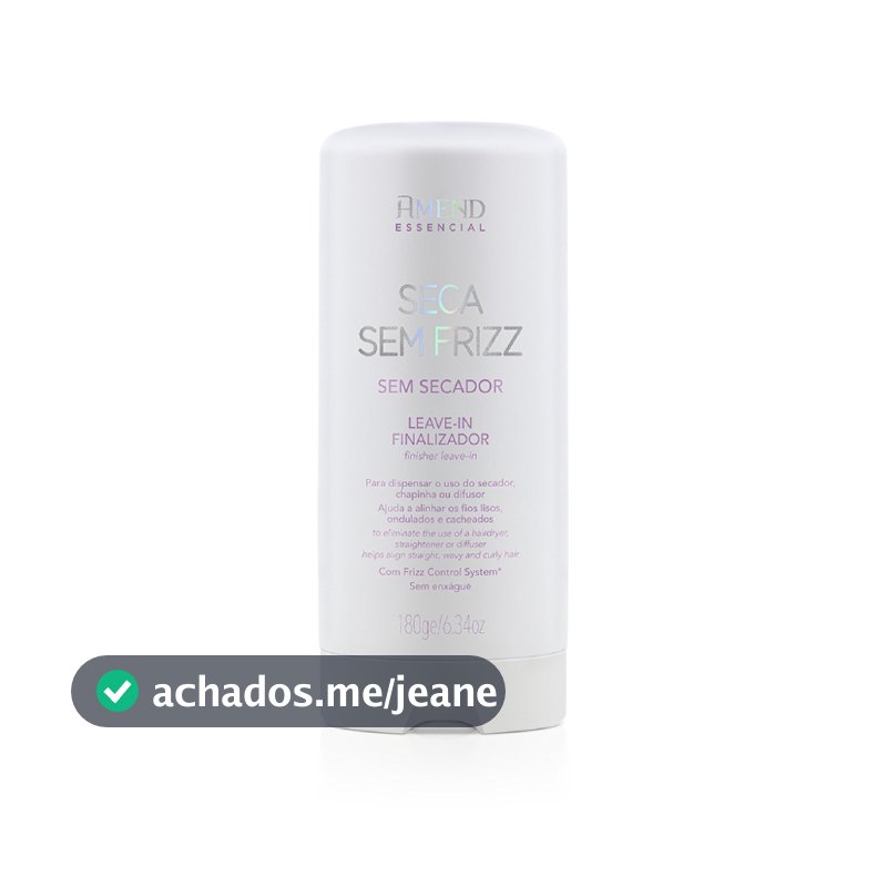 Amend Essencial Seca Sem Frizz Leave-in Finalizador Com 180g