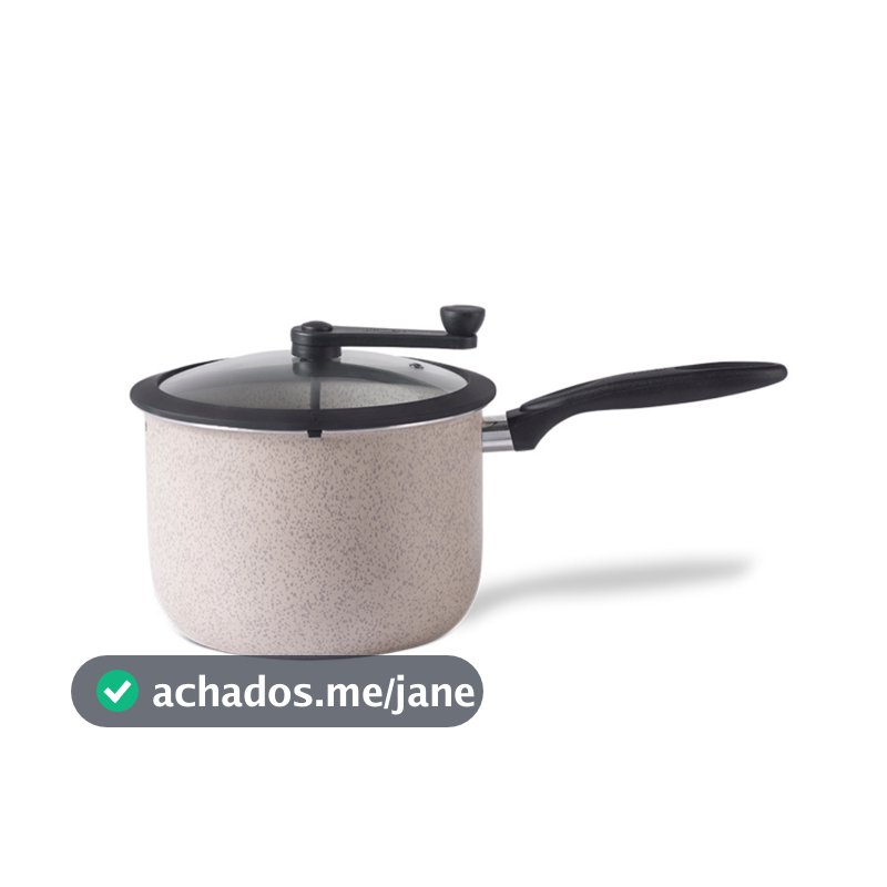 Pipoqueira Brinox Ceramic Life Pic Poc 22x15,5cm 5,5L Tampa com Vidro Temperado Vanilla