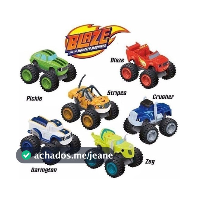 Blaze Monster Kit Com 6 Carrinhos Fricção