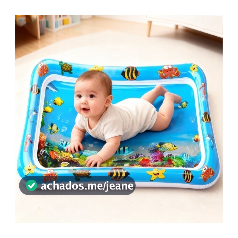 Tapete Infantil Bebê Inflável Água Atividades Sensorial Almofada Menino e Menina