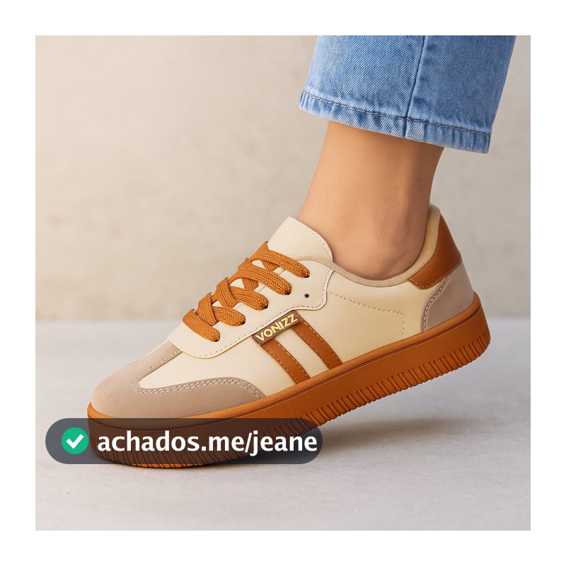 Tênis Feminino  Couro Vonizz Acabamento Premium Retrô para o Estilo do Dia a Dia 01