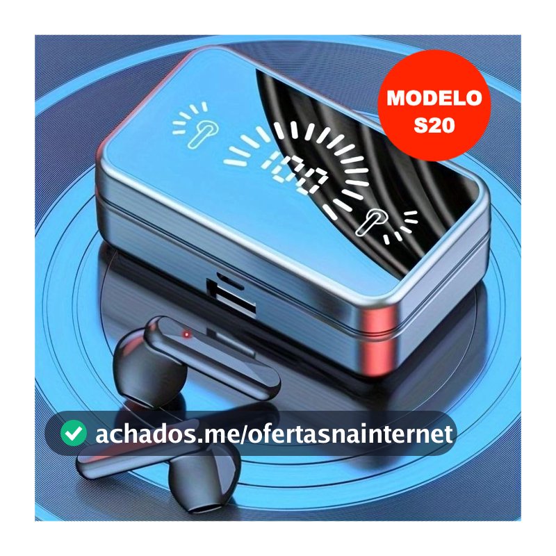 S20 TWS Fones De Ouvido Sem Fio Bluetooth 5.2  Com Binaural Touch HIFI Estéreo Esportivo De Áudio